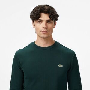 Lacoste - Thermal Fit Waffle Knit T-Shirt Classic Green Crew Neck Sweater Size 4